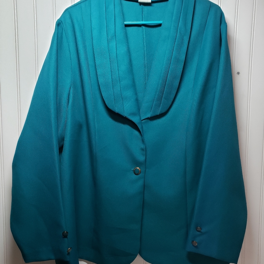Dark Aqua 2pc Skirt Suit